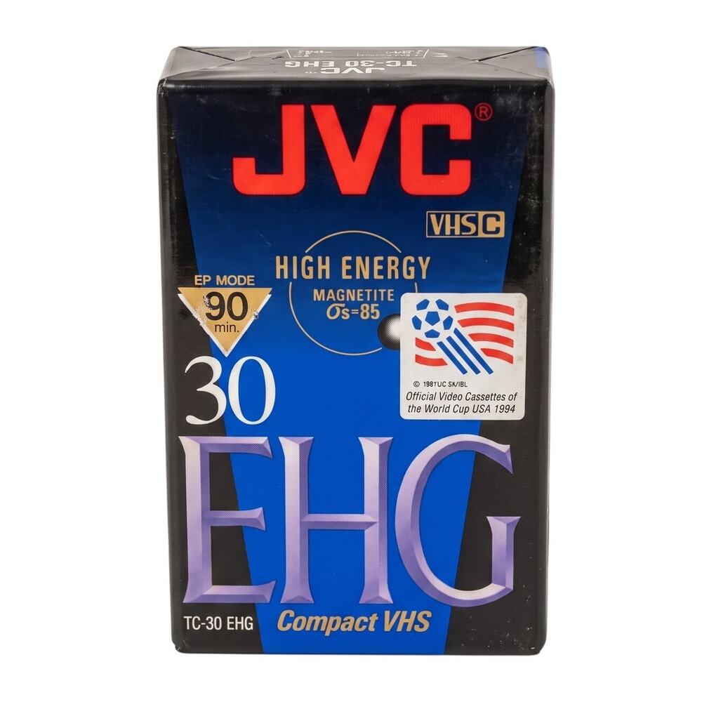 JVC EHG TC-30 VHS-C Blank Camcorder Video Tape Retro Vintage 90s 1994 World Cup‎